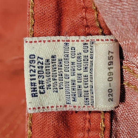 True Religion Halle Mid-Rise Super Skinny Jeans Ankle Tomato Red 29 - Picture 12 of 15